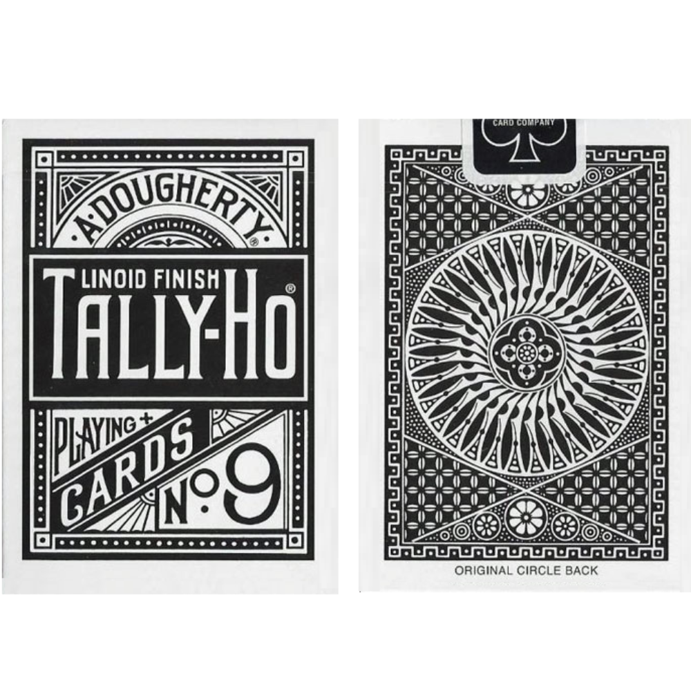 Cards Tally Ho Circle Back Poker size (Black)
